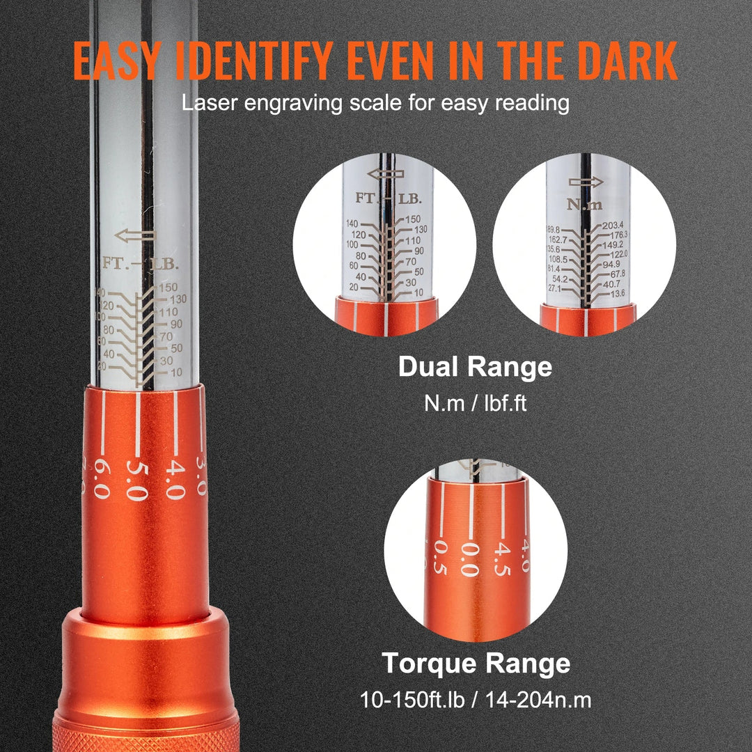 Torque Wrench Set – Dual-Direction Adjustable Mechanical Wrench Kit