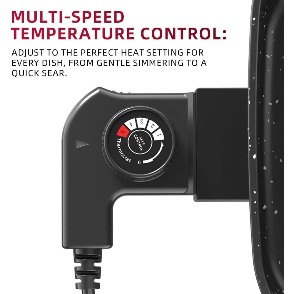 Stainless Steel Electric Frying Pan – Multifunctional Non-Stick Cooking Appliance