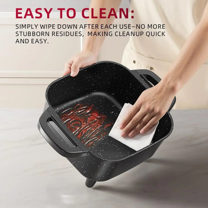 Stainless Steel Electric Frying Pan – Multifunctional Non-Stick Cooking Appliance