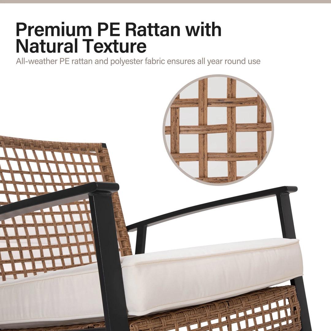 Wenkil Outdoor Rocking Chair with Cushioned Seating