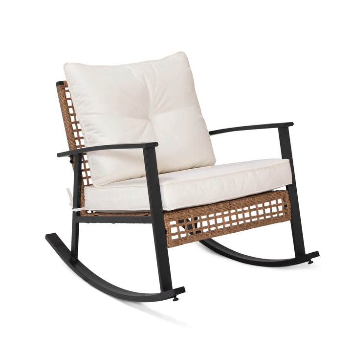 Wenkil Outdoor Rocking Chair with Cushioned Seating