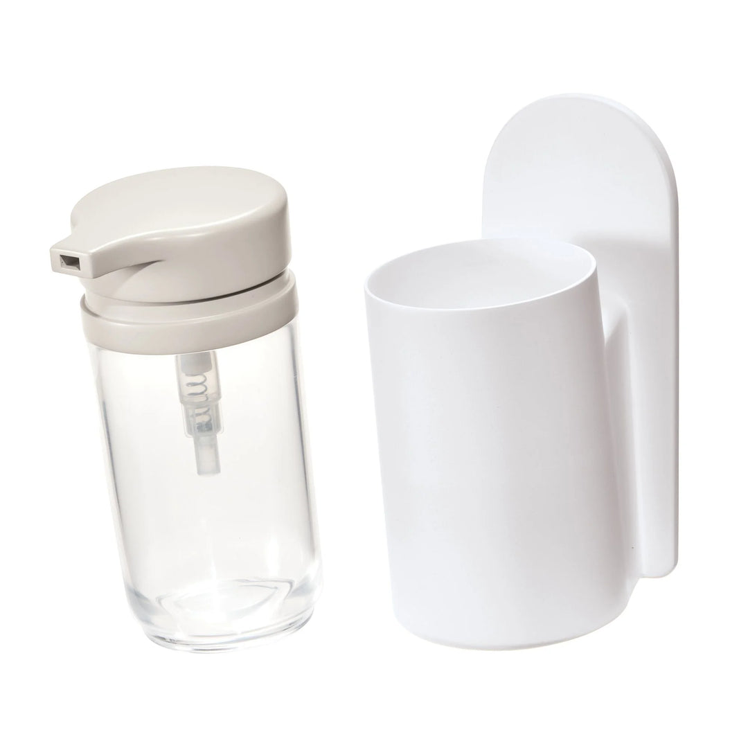 WENKIL Self-Adhesive Soap Dispenser – Berkley Style - Coconut/White