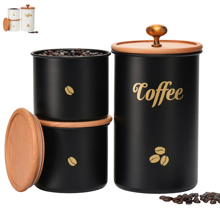 Wenkil Airtight Coffee Canister Set (3-Pack)