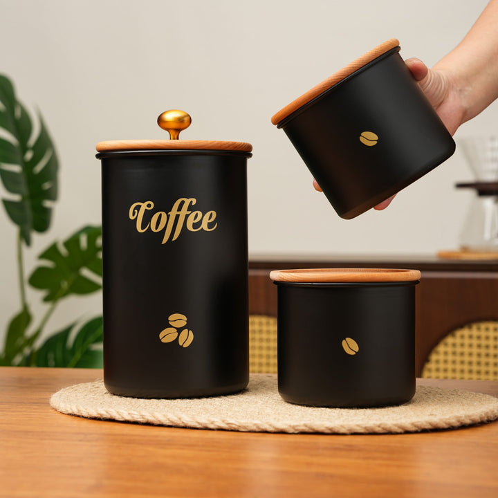 Wenkil Airtight Coffee Canister Set (3-Pack)