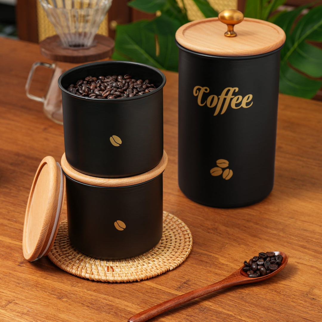 Wenkil Airtight Coffee Canister Set (3-Pack)