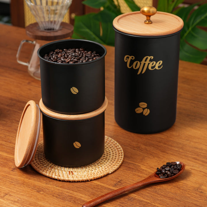 Wenkil Airtight Coffee Canister Set (3-Pack)