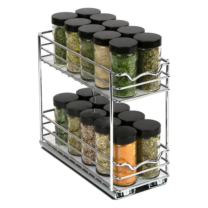 Wenkil Pull-Out Double Tier Spice Rack Organizer for Cabine