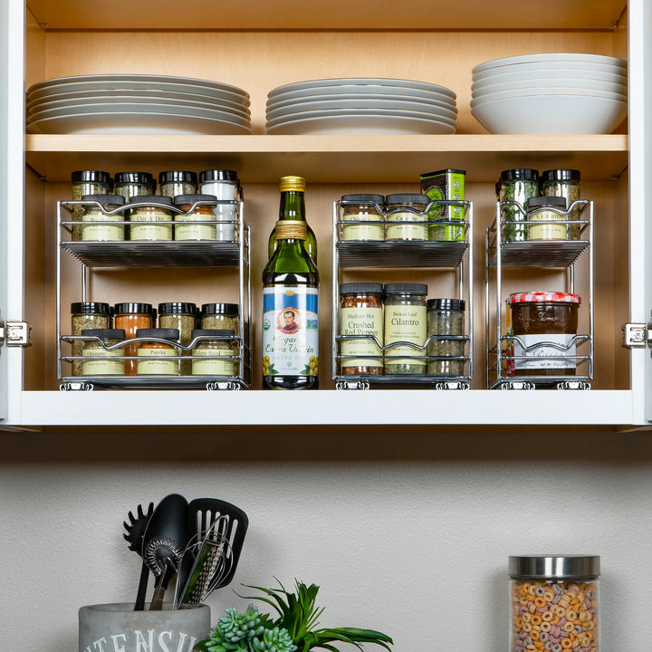 Wenkil Pull-Out Double Tier Spice Rack Organizer for Cabine