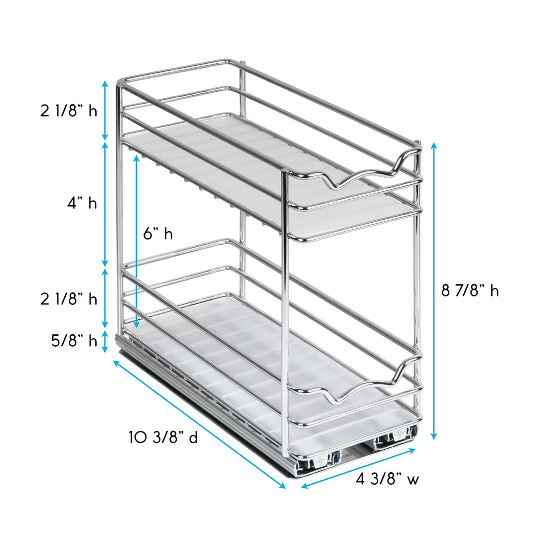 Wenkil Pull-Out Double Tier Spice Rack Organizer for Cabine