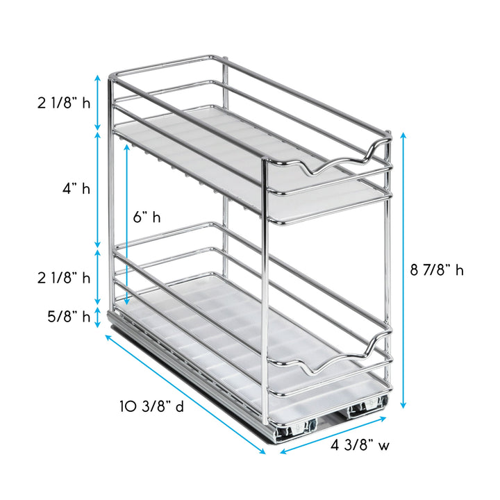 Wenkil Pull-Out Double Tier Spice Rack Organizer for Cabine