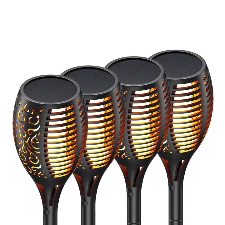 Wenkil Solar Torch Lights 4-Pack Flickering Flame Outdoor Lights