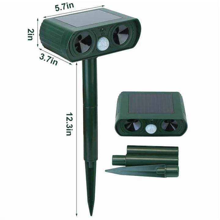 Wenkil Solar Ultrasonic Animal Repeller Motion Sensor IPX4 Waterproof