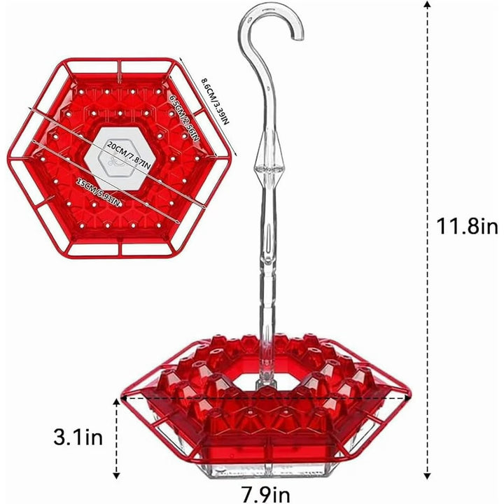 Wenkil Hummingbird Feeder with Ant Moat & 30 Feeding Ports