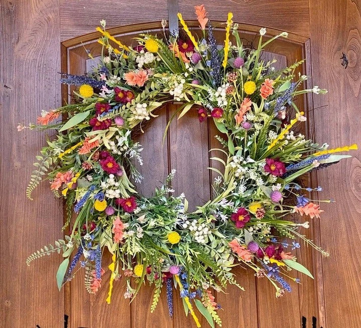 Wenkil Wildflower Decorative Wreath for Home & Door