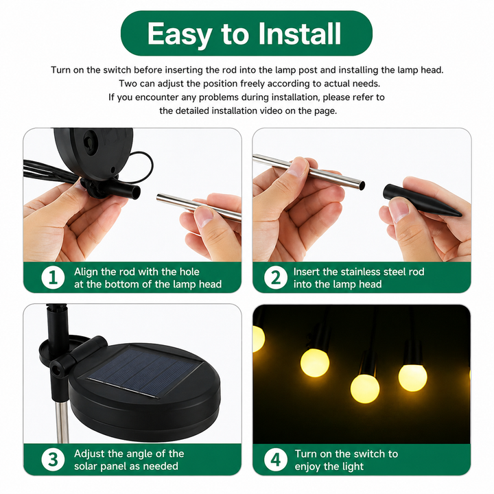 Wenkil Solar Firefly Garden Lights – Outdoor Glow & Motion