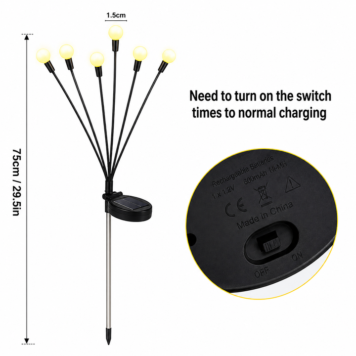 Wenkil Solar Firefly Garden Lights – Outdoor Glow & Motion
