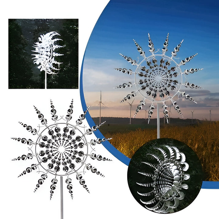 Wenkil Kinetic Metal Wind Spinner - Anti-Rust Garden Windmill