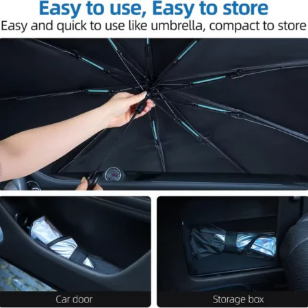 Wenkil Foldable Windshield Sun Shade Umbrella
