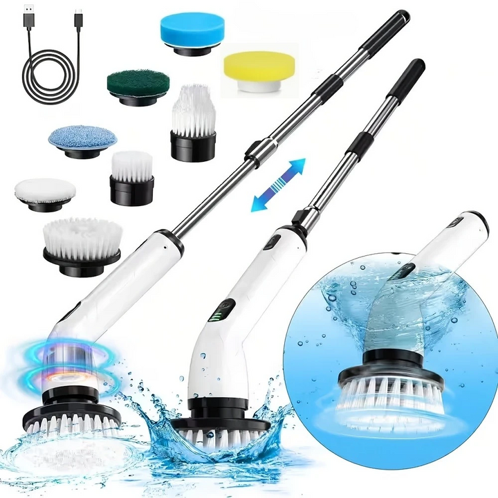 Wenkil 9-in-1 Electric Spin Cleaning Brush with Adjustable Handle