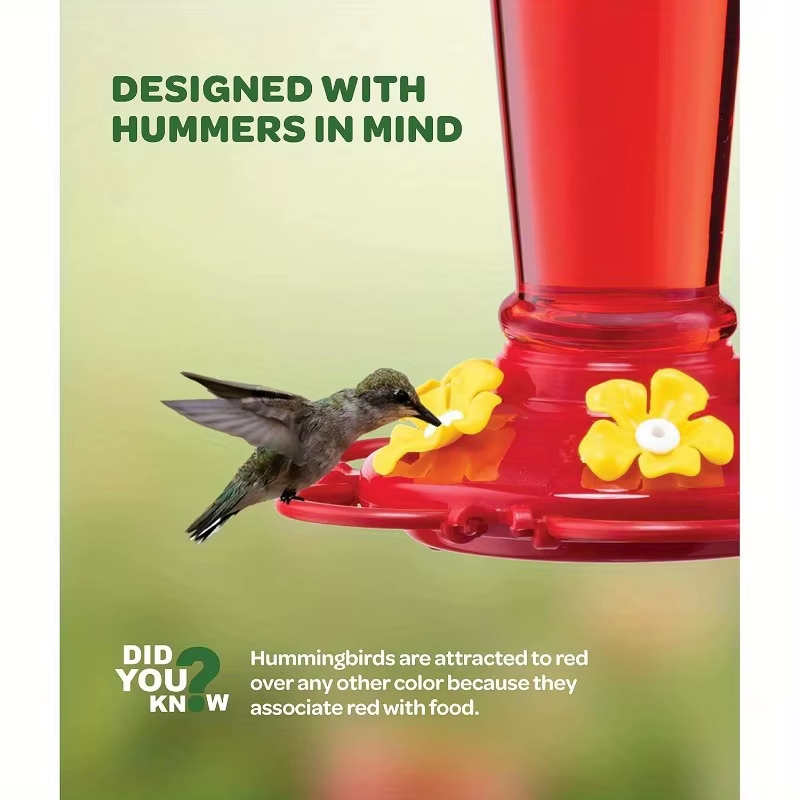 Wenkil Hanging Hummingbird Feeder with 5 Nectar Ports