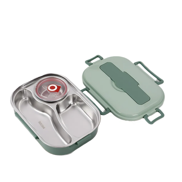 Thermal Lunch Box 4 Grid Stainless Steel Food Storage Container