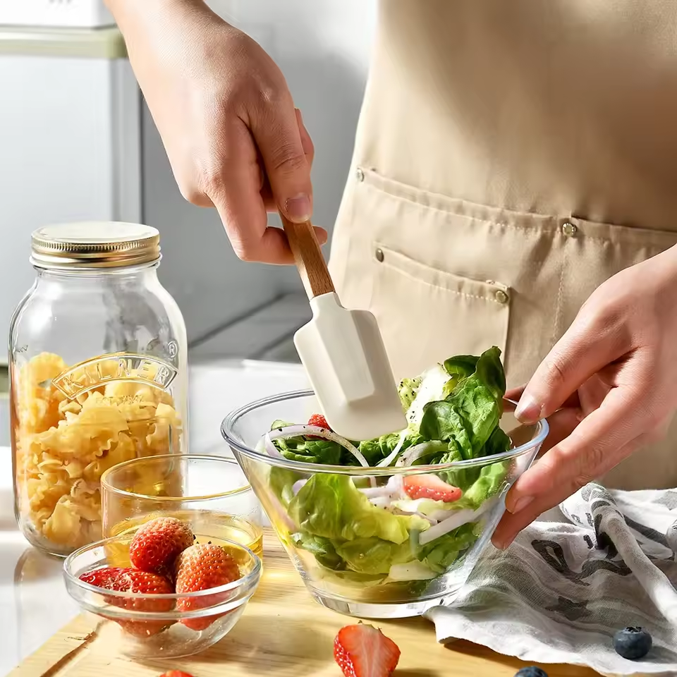 5-Piece Silicone Baking Spatulas Set for Baking, Mixing & Decorating