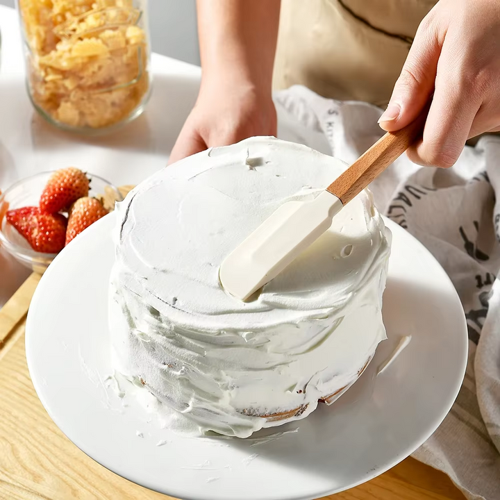 5-Piece Silicone Baking Spatulas Set for Baking, Mixing & Decorating