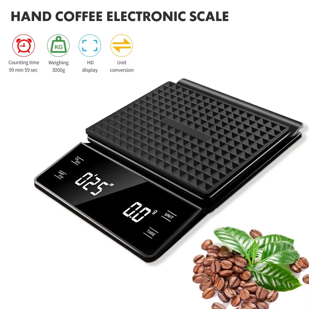 Digital Coffee Scale with Timer 3kg 0.1g Precision Espresso Scale