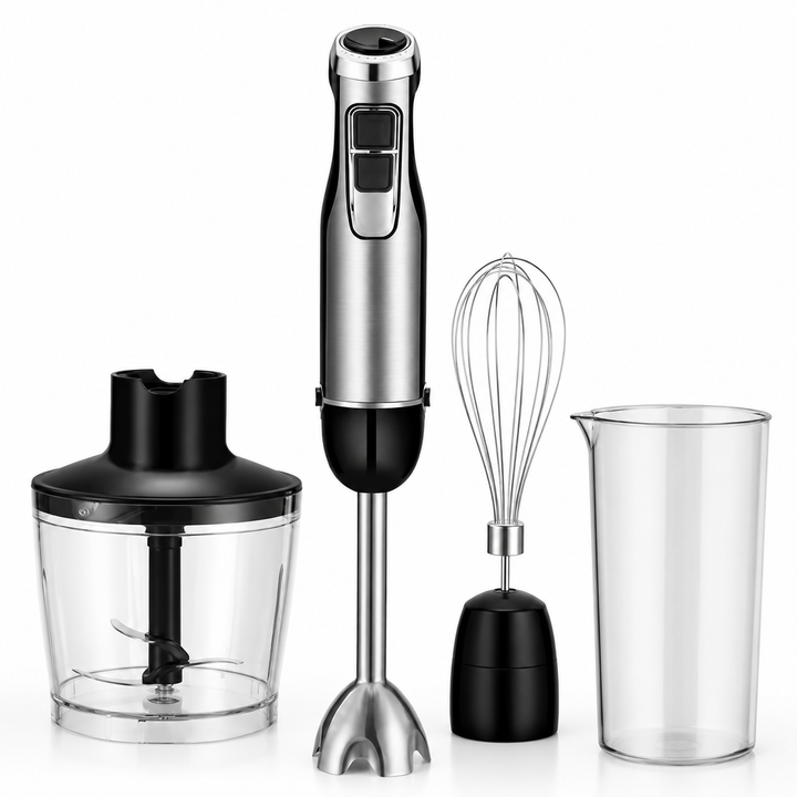 4-in-1 Hand Mixer 1200W Immersion Blender with Chopper & Whisk