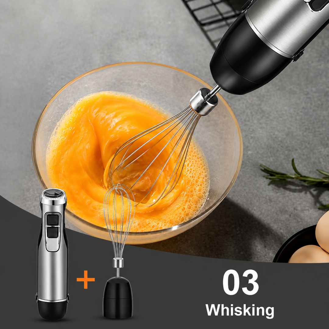 4-in-1 Hand Mixer 1200W Immersion Blender with Chopper & Whisk