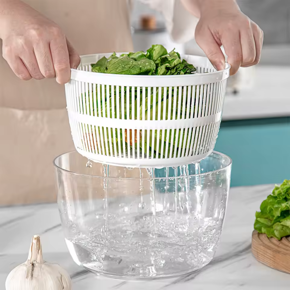 Salad Spinner Large Vegetable & Fruit Washer Dryer Bowl with Lid