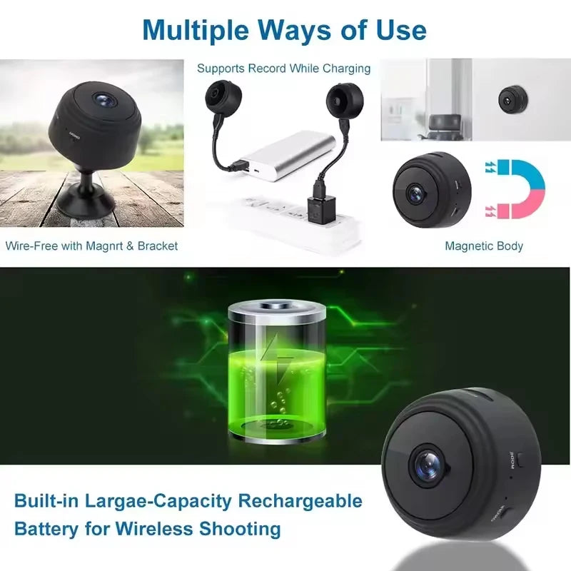 Mini Spy Camera Wireless HD WiFi Security Camera with Night Vision