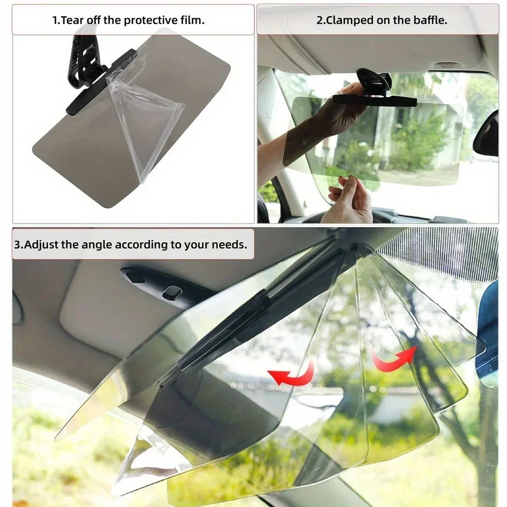 Sun Visor Extender for Car – Anti-Glare Day & Night Driving Visor