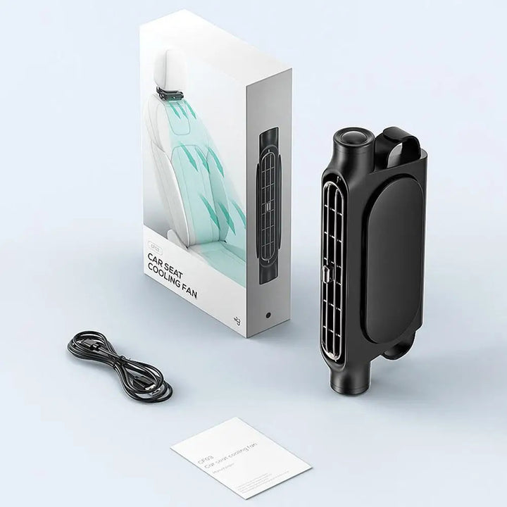 Car Seat Fan USB Powered 3-Speed Headrest Cooling Fan