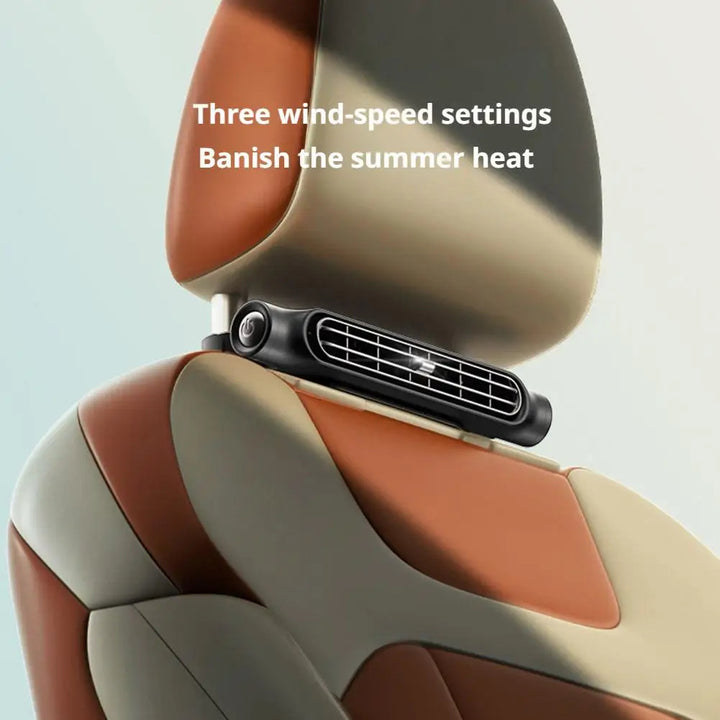Car Seat Fan USB Powered 3-Speed Headrest Cooling Fan