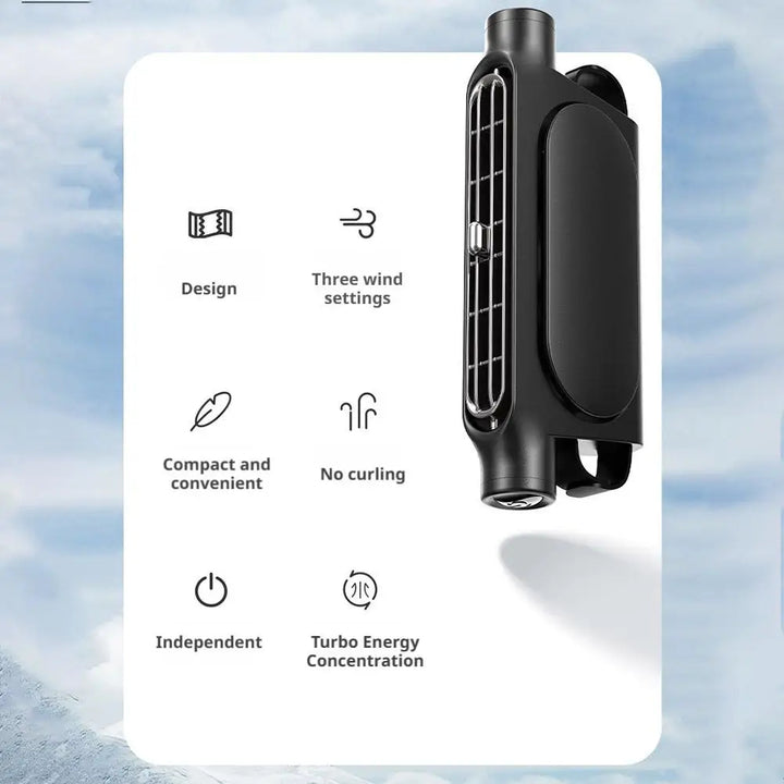 Car Seat Fan USB Powered 3-Speed Headrest Cooling Fan