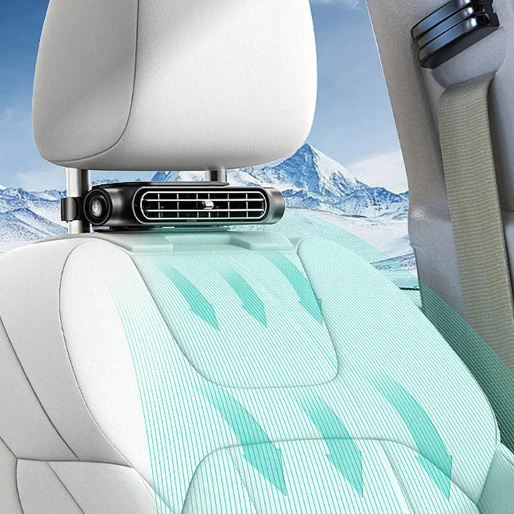 Car Seat Fan USB Powered 3-Speed Headrest Cooling Fan