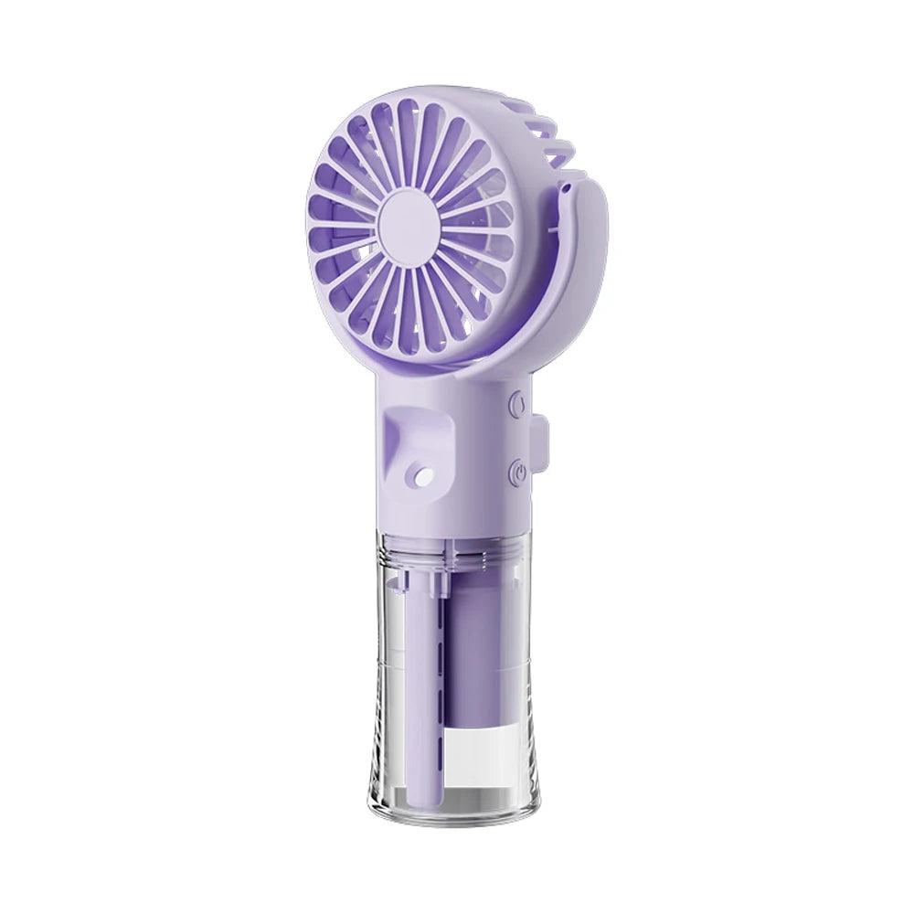 Portable Water Bottle Fan – USB Rechargeable Misting Cooling Fan