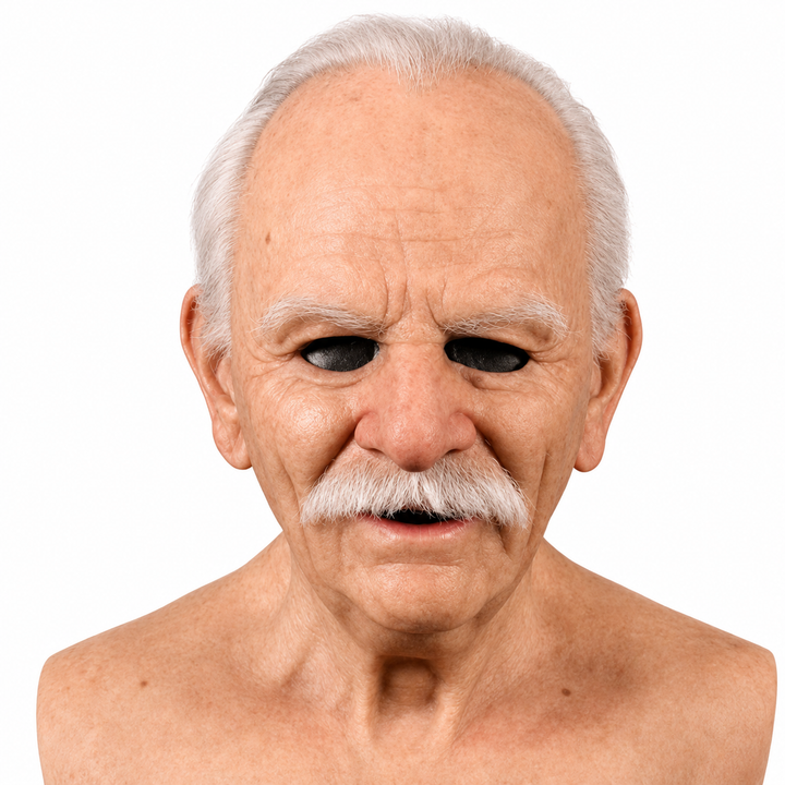Realistic Old Man Mask – Latex Halloween Mask