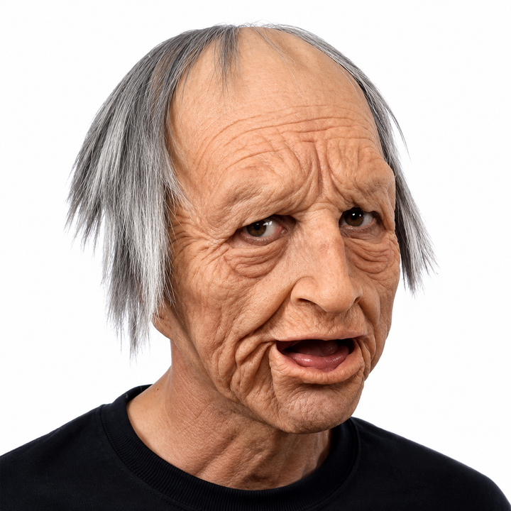 Realistic Old Man Mask – Latex Halloween Mask
