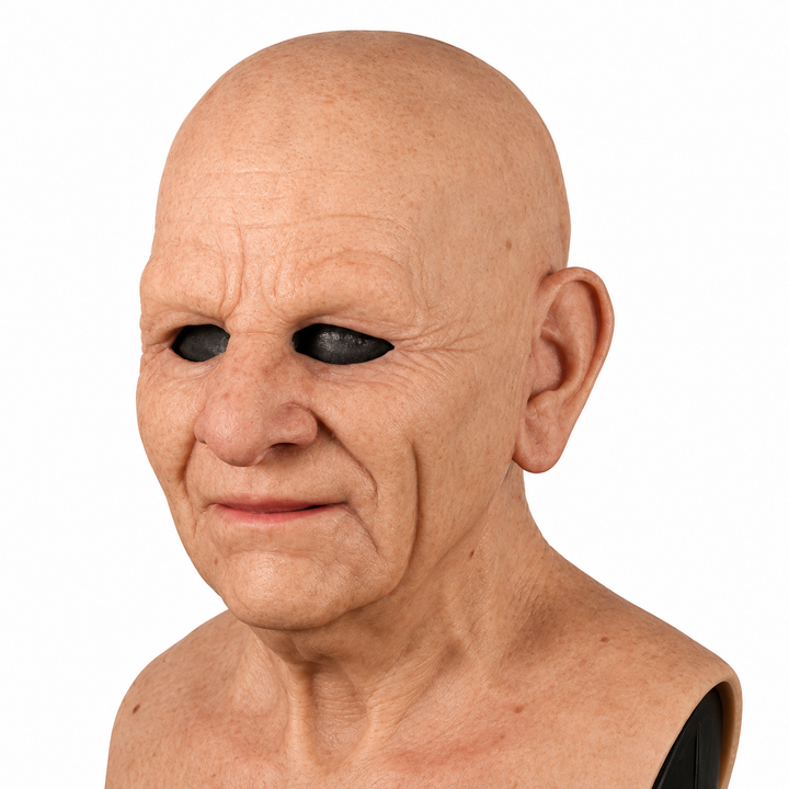 Realistic Old Man Mask – Latex Halloween Mask