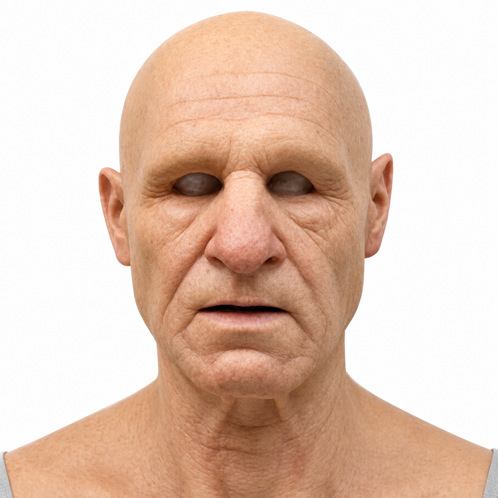 Realistic Old Man Mask – Latex Halloween Mask