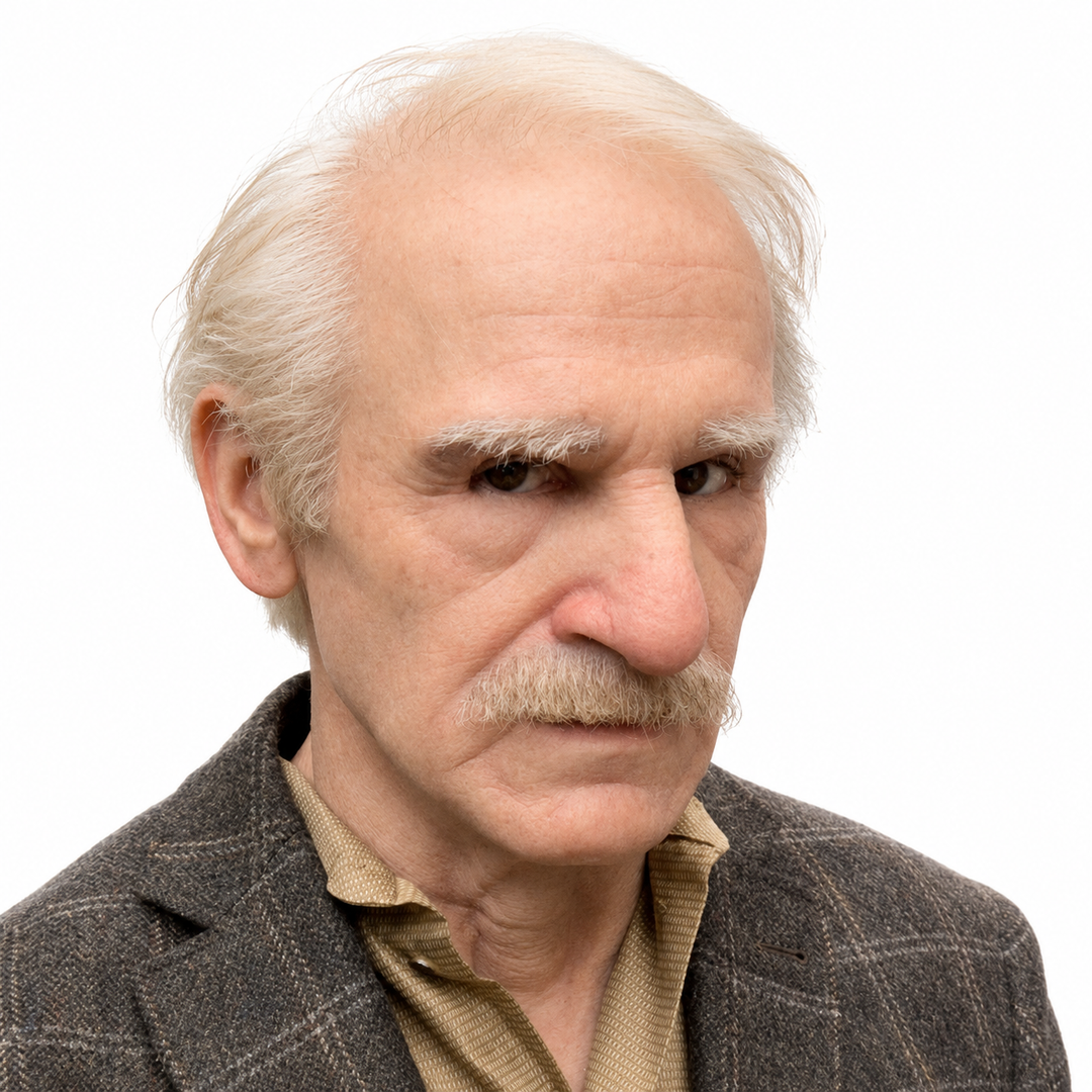 Realistic Old Man Mask – Latex Halloween Mask