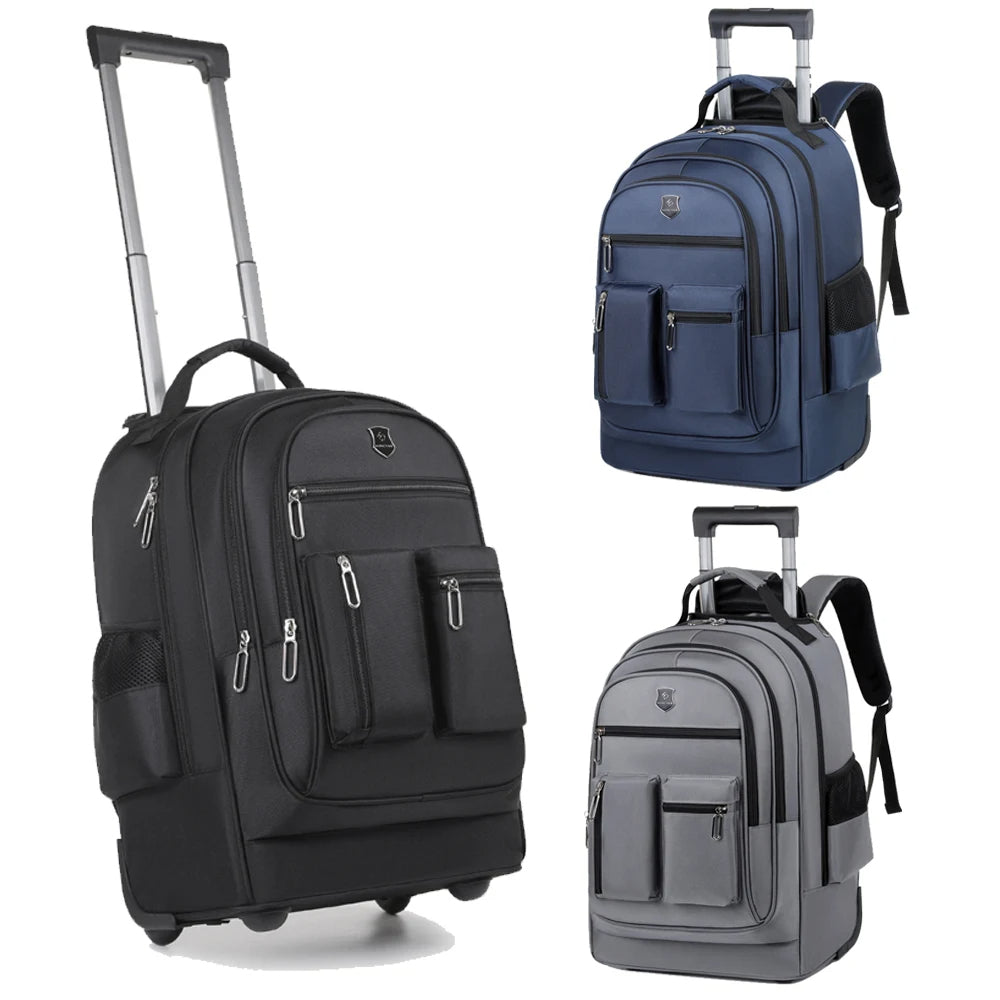Large Capacity Travel Rolling Backpack Luggage with Wheels