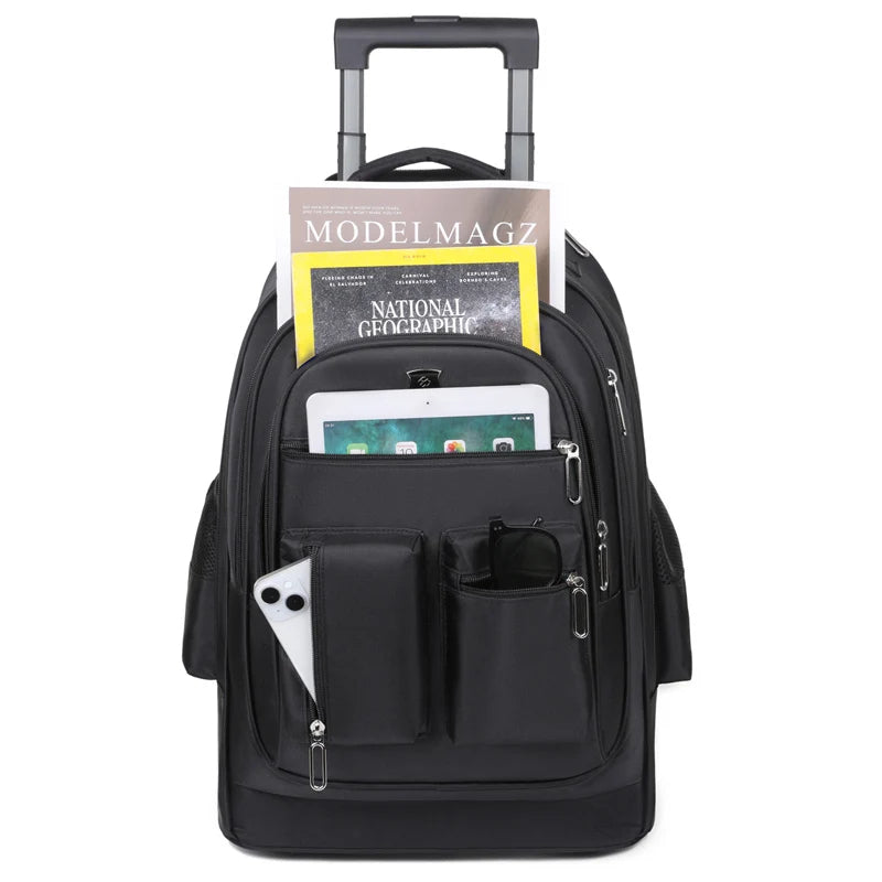 Large Capacity Travel Rolling Backpack Luggage with Wheels