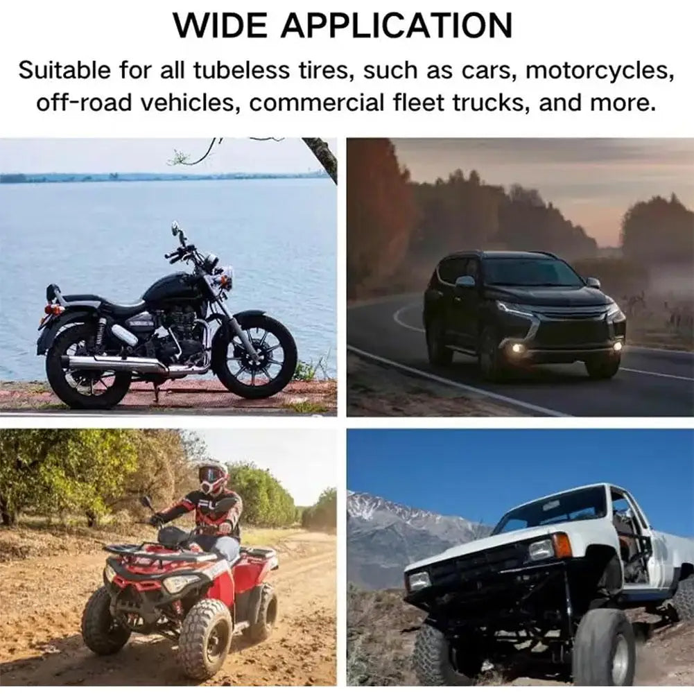 Car and Motorcycle Tubeless Tire Repair Kit – Emergency Heavy Duty Tire Repair Tool