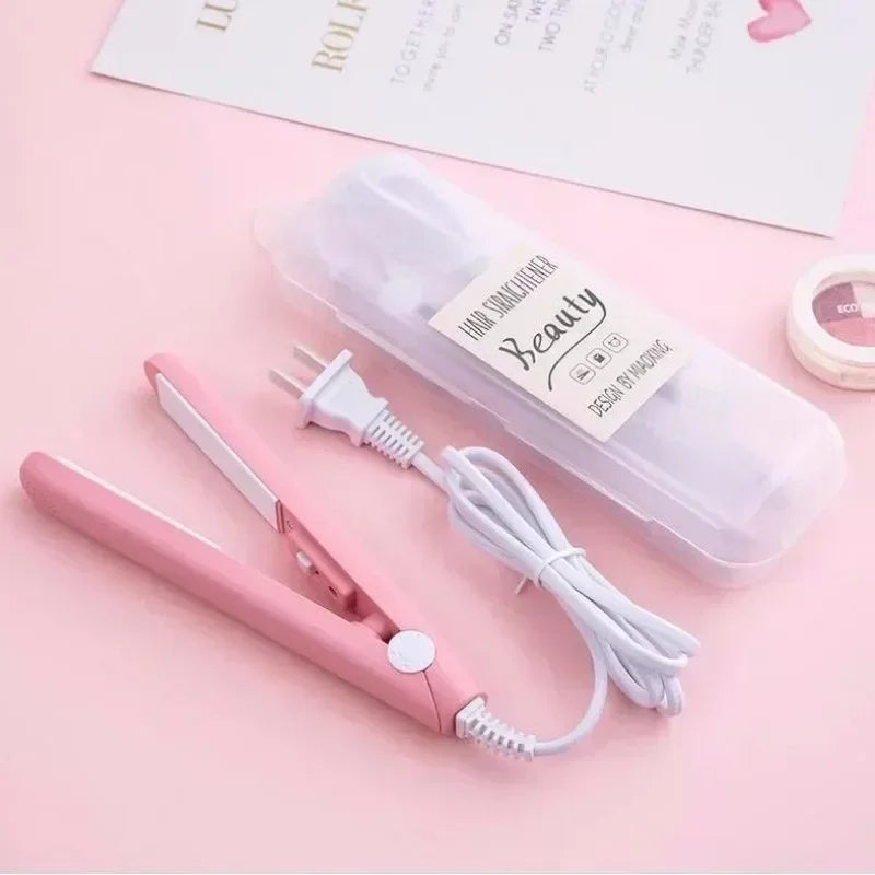 Compact Mini Hair Curler & Travel Flat Iron