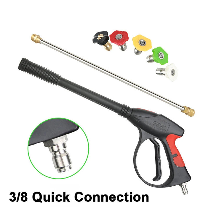 High Pressure Cleaning Water Gun with Quick Connect & 5 Nozzles