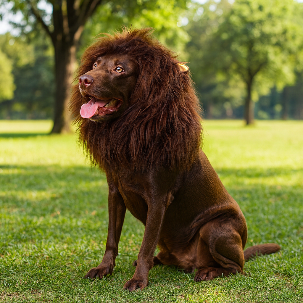 Dog Halloween Costume | Lion Mane Wig | Plush Pet Costume