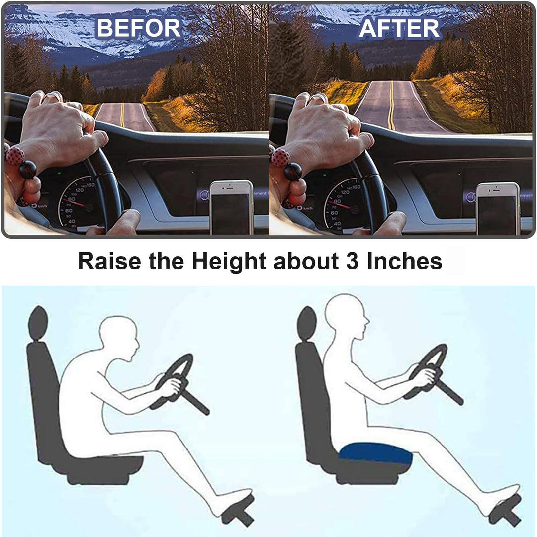 Adult Car Booster Seat | Ergonomic Memory Foam Car Cushion for Comfort